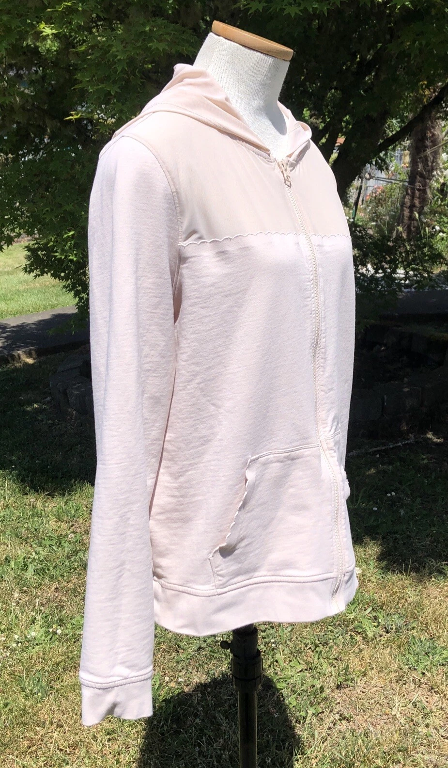 UNDERCOVER Victoria's Secret Sport Maglia Smerlata Felpa con Cappuccio Giacca Full Zip M Taupe Beige