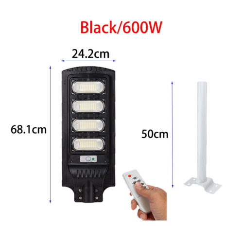 600W LED Solar Street Lamp Waterproof Bright Security Wall Flood Light with Pole - Picture 3 of 12