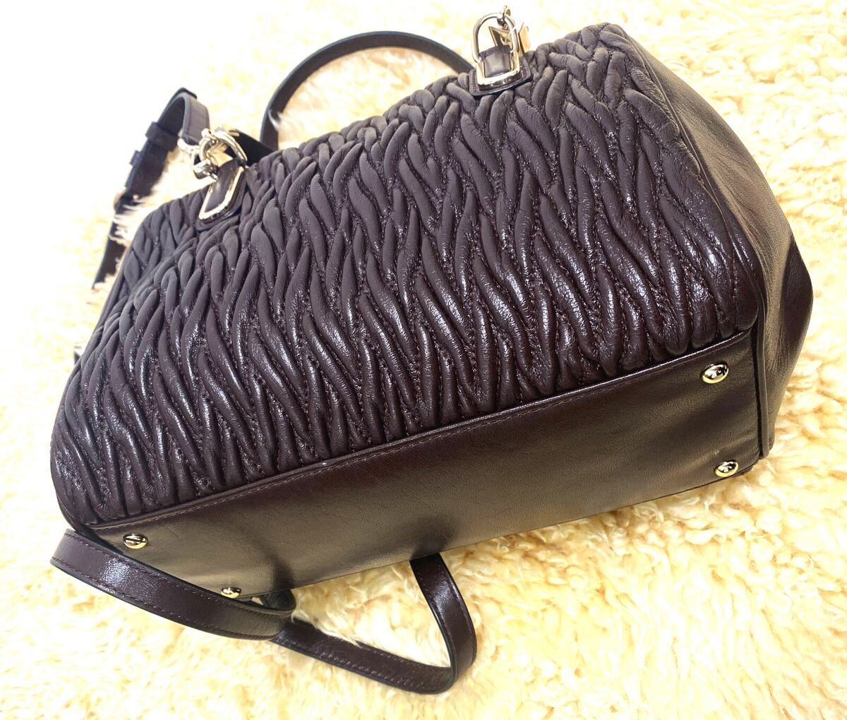 Coach F49723 Madison Gathered Twist Leather Mini Satchel IM Coach F49723 Madison Gathered Twist Leather Mini Satchel IM