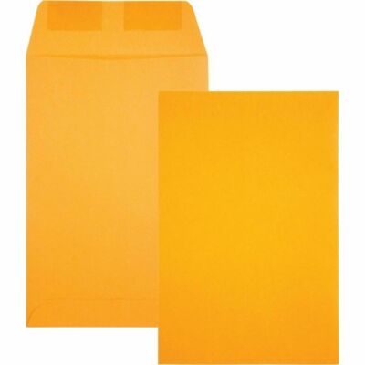 500 x Catalog Mailing Envelopes With Gummed Closure, 6'' x 9'', Brown, Box Of 500