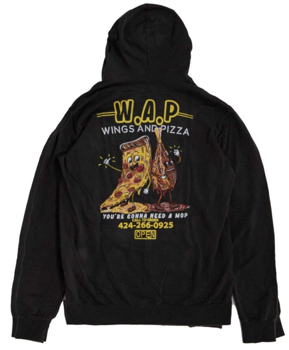 Открытая мужская толстовка с капюшоном 925 Wings and Pizza Tie Dye Hoodie Унисекс 7090₽