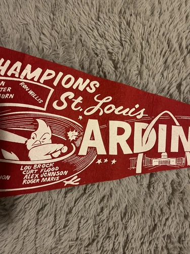 1967 年圣路易斯红雀队 NL 冠军/世界系列 Scroll Pennant Brock, Gibson - 第 3 张/共 13 张