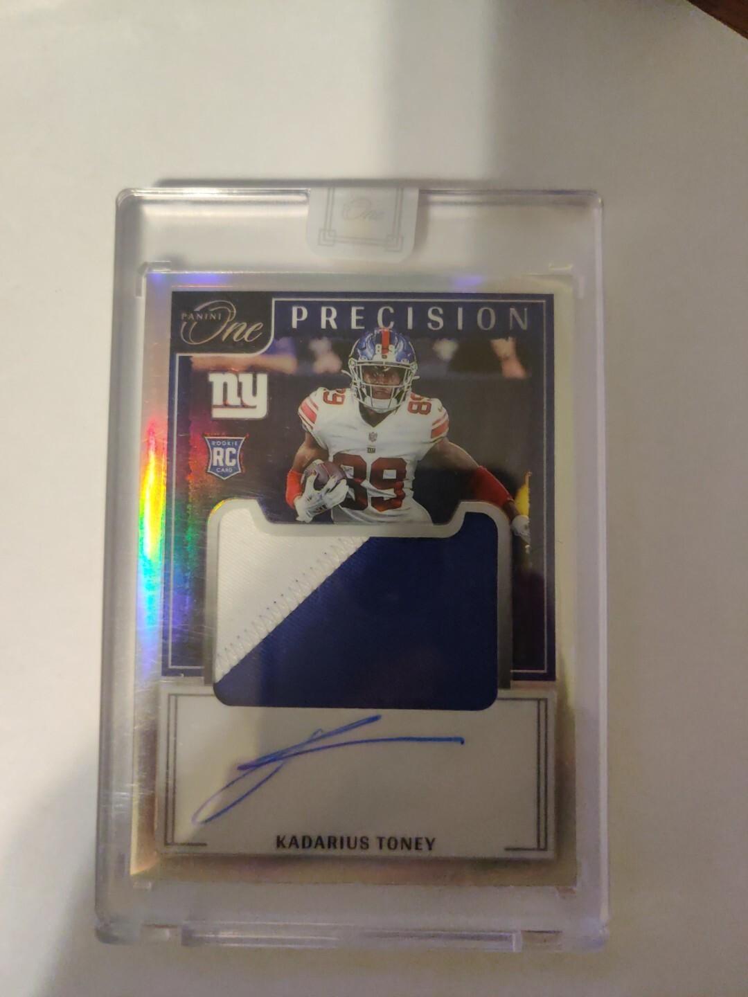2021 Panini One Kadarius Toney Precision On Card Auto 2 Color RPA HOLO SP /49