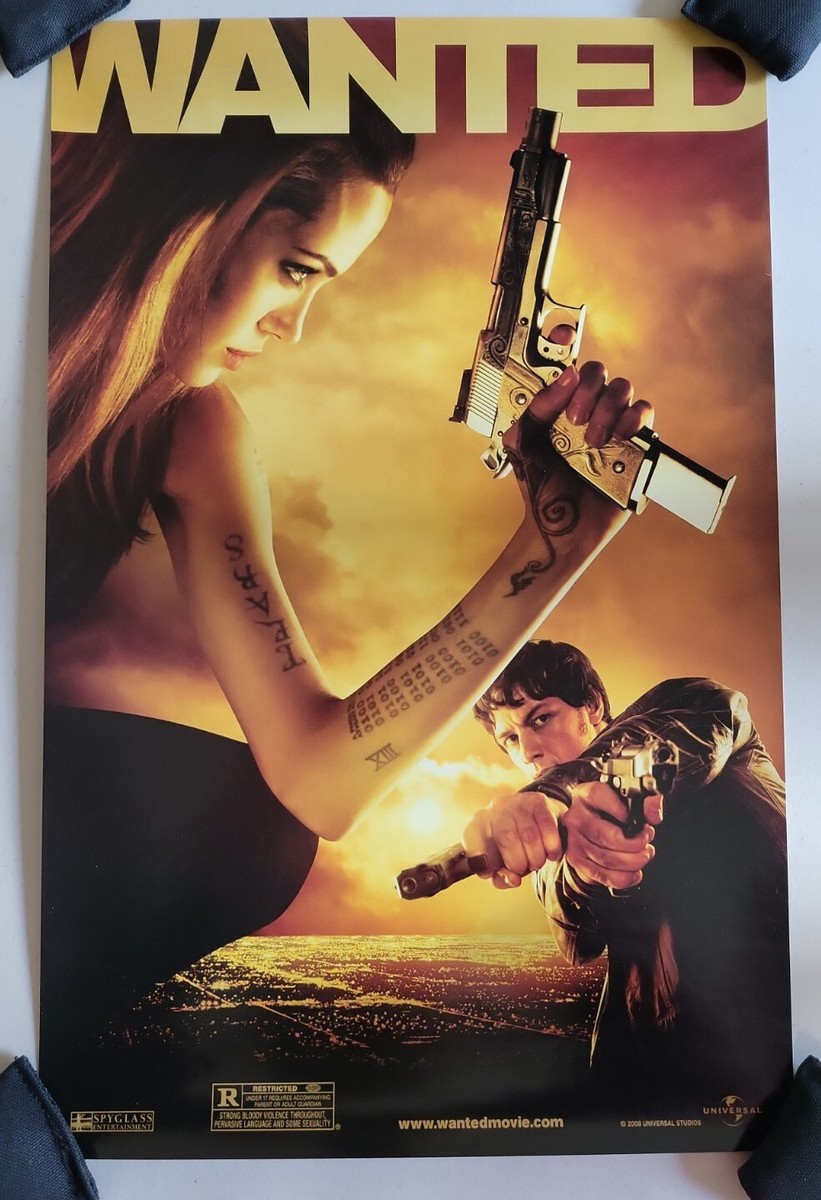 2008年　ウォンテッド　大型ポスター　アンジェリーナ・ジョリー Wanted movie poster - 11