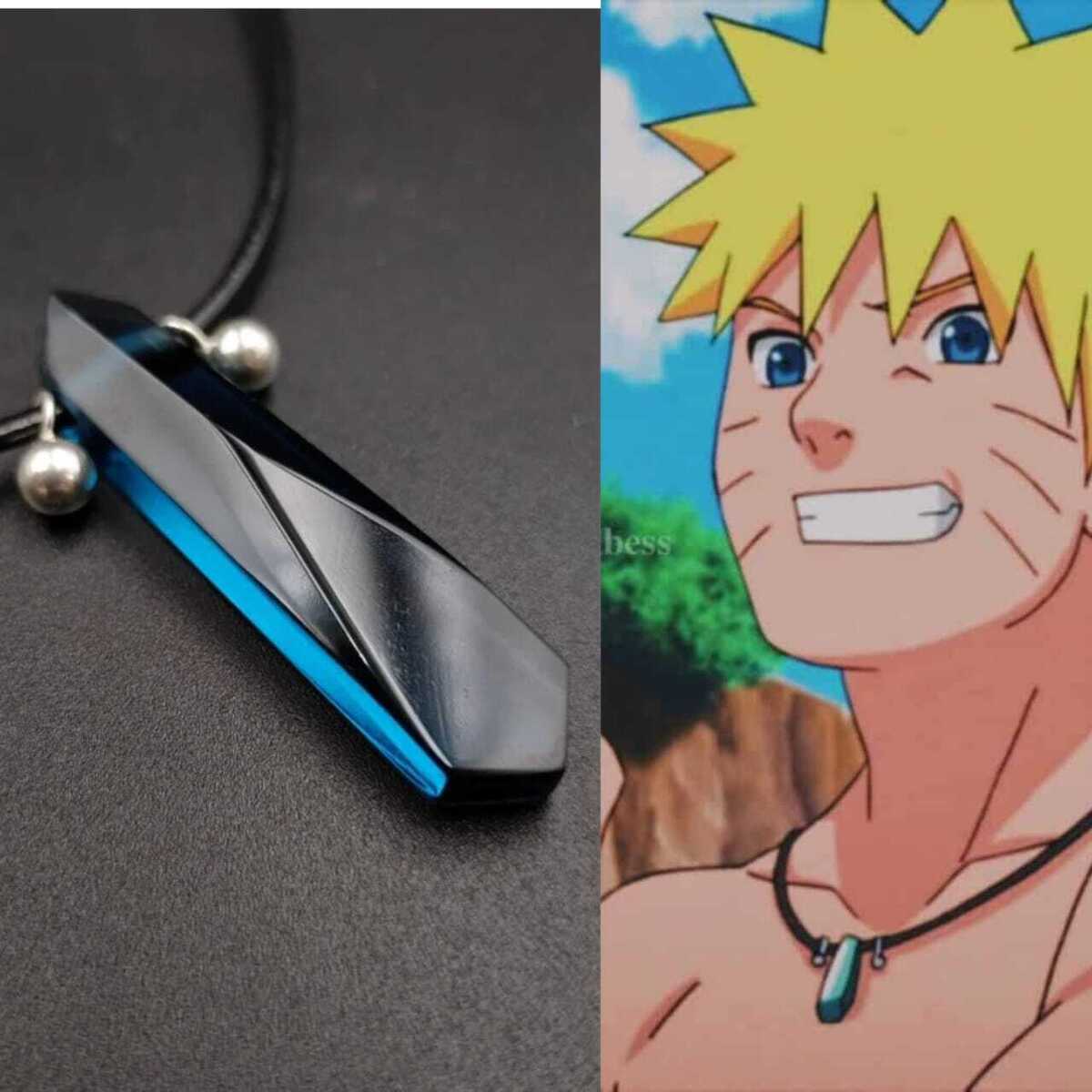 Handmade Casted Glass Naruto Necklace With leather Cord Inspired First  Hokage