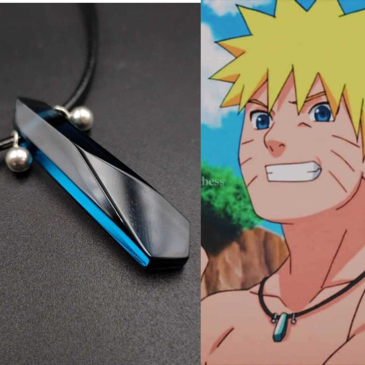 Naruto First Hokage Necklace With Nine Tail Pin Set Collector's