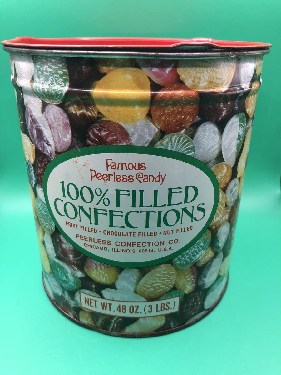 Vintage Famous Peerless Candy Tin Can. eBay