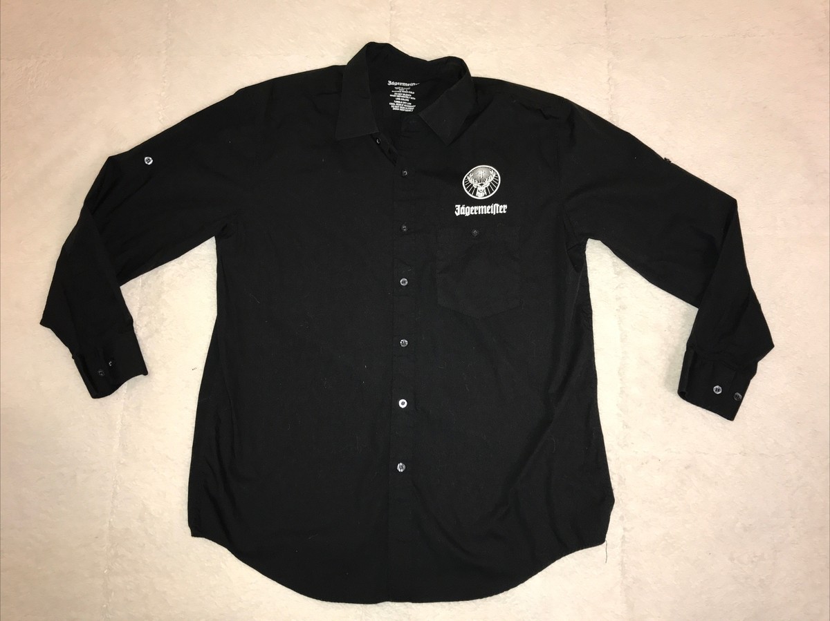 Jgermeister Double-Sided Button Down Bartender Dress Shirt- Black Ladies LARGE | eBay Jgermeister Double-Sided Button Down Bartender Dress Shirt- Black Ladies LARGE | eBay
