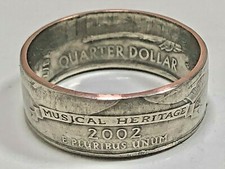 Tennessee Coin Ring USA State Quarter 25 Cents Handmade Jewelry Custom Vintage