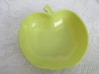 Vintage Hazel Atlas Platonite Lime Green Apple Shaped Candy Bowl #2