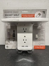 NEW!! Allstar Innovations Socket Shelf 6 Outlets 2 USB-A Ports & 1 USB-C Adapter