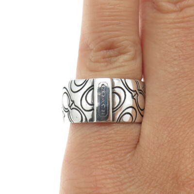 COACH 925 Sterling Silver Modernist Ring Size 6.5 | eBay