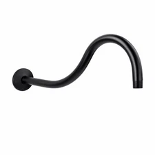 JS Shower Head Extension Arm,  High-Arc Style, 16 in. Assembled Length, Black Fi