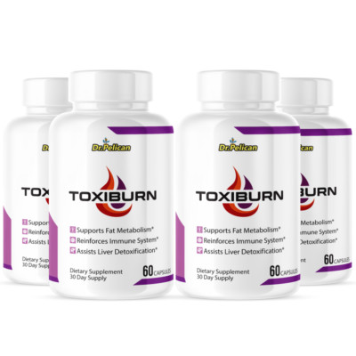 Toxiburn- Liver Support- 4 Bottles- 240 Capsules
