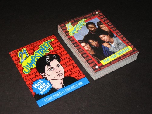21 JUMPSTREET 1987 Topps Complete 44 Sticker Card Set + Wrapper - Johnny Depp - Picture 3 of 3