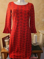 ●BODEN●Mini Dress~Red/Black~Floral~Long Puff End Sleeve~SIZE 8