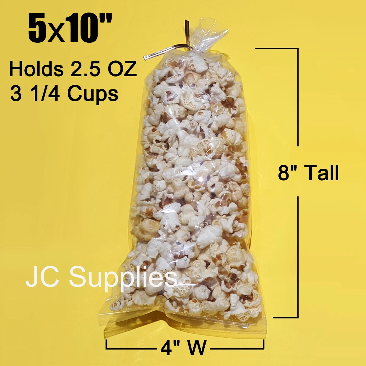 Clear 100, 200, 300, 500 Popcorn Bags 1-Mil with TWIST TIES Plastic Baggies  | eBay