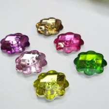 Large Flower Button 32mm Mirror Reflective Faceted Clown BUY 2 4 8 6 COLOUR 770