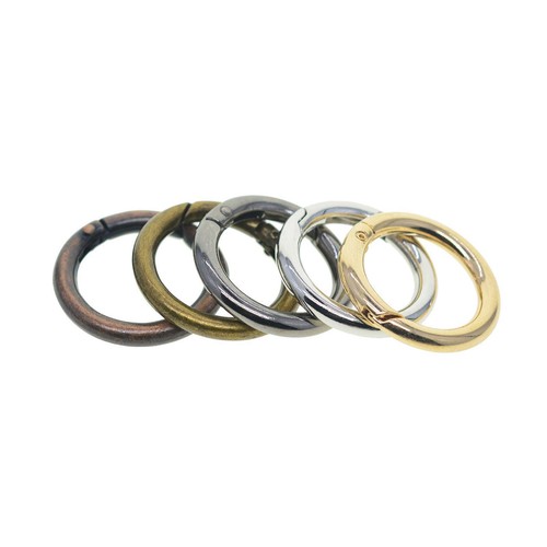 5Pcs Carabiner Snap Clips Spring Clasps Replacement Alloy Locking Spring O Ring - Picture 3 of 7