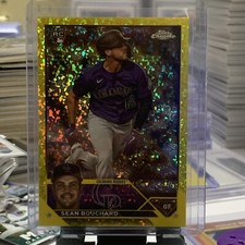 2023 Topps Chrome Update No. USC213 Sean Bouchard Gold Mini Diamond RC 56/75