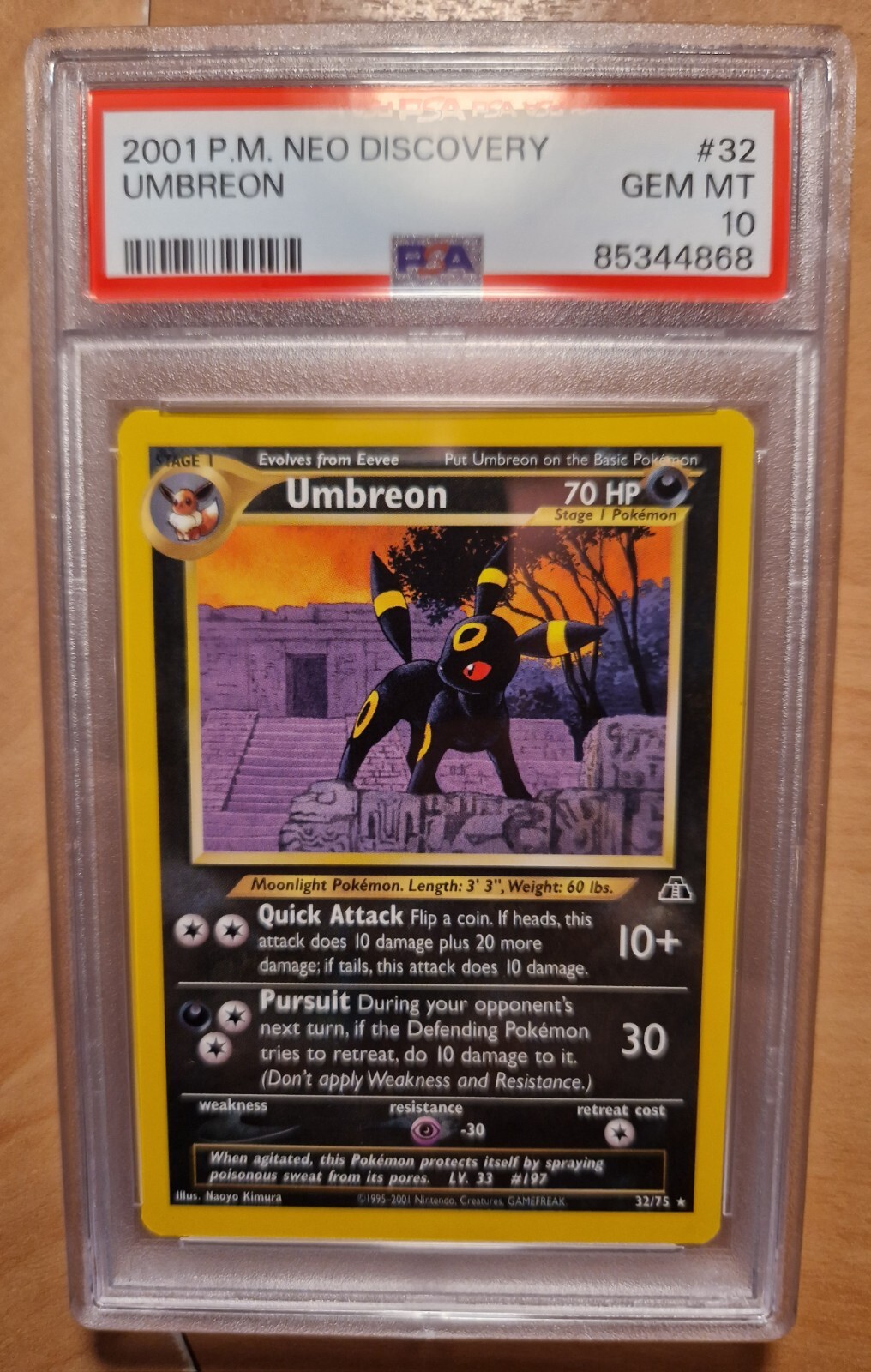 Pokemon Umbreon Neo Discovery 2001 32 PSA 10 eBay