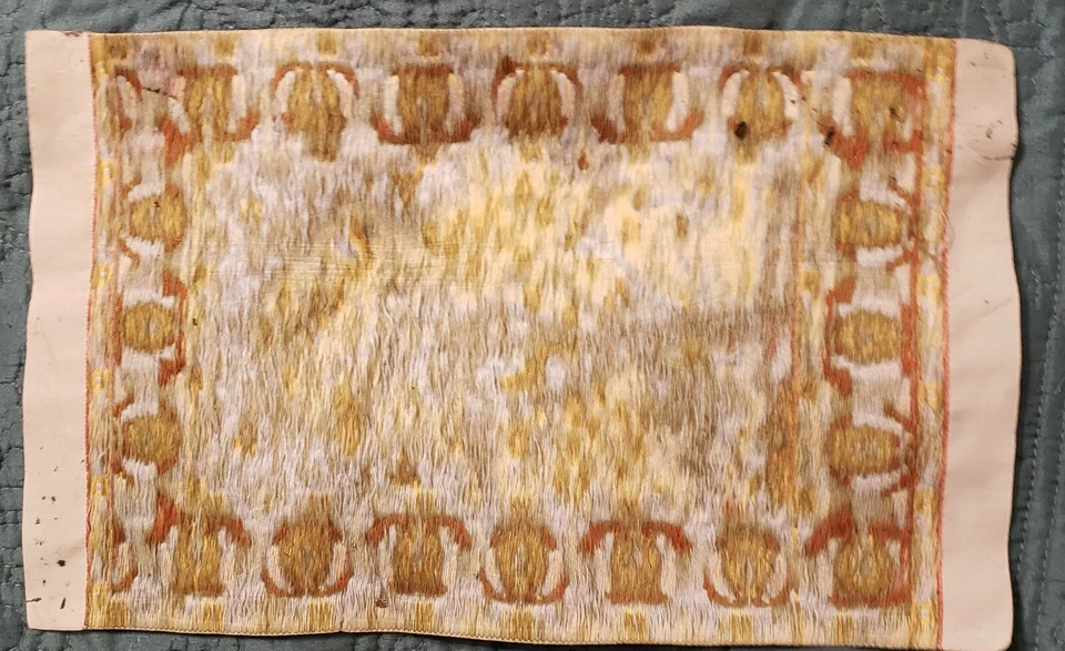 Tapestry Wall Hanging. Handmade. Gorgeous Colors. Trees. Silk Woven. 13" x 8" - Image 2 of 4