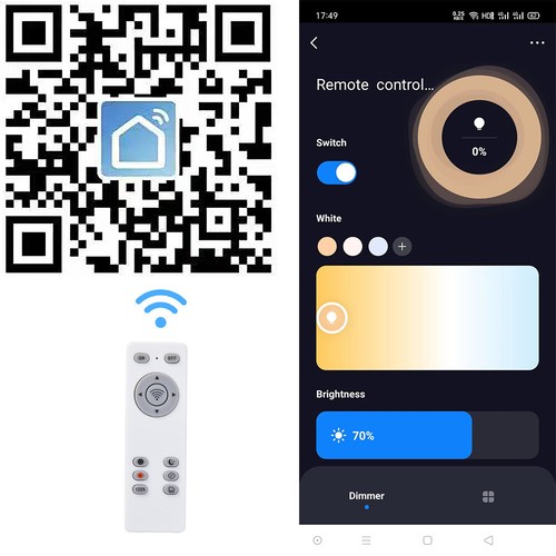 Telecomando/App LED Plafoniera TY9644 Colore Luce Chiarore Regolabile - Foto 30 di 57