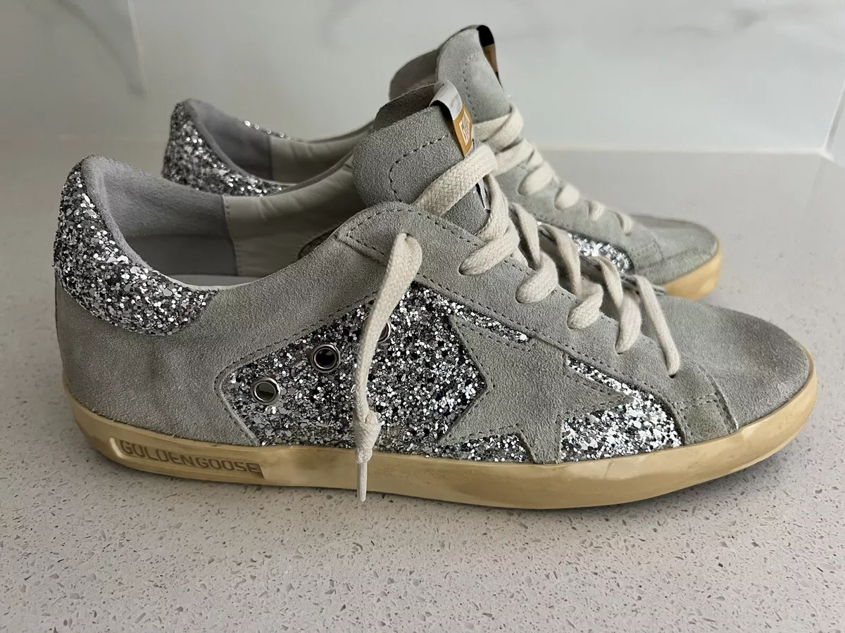 Golden Goose Super-Star sneakers silver glitter ice-gray suede EU 40 SOLD  OUT! | eBay