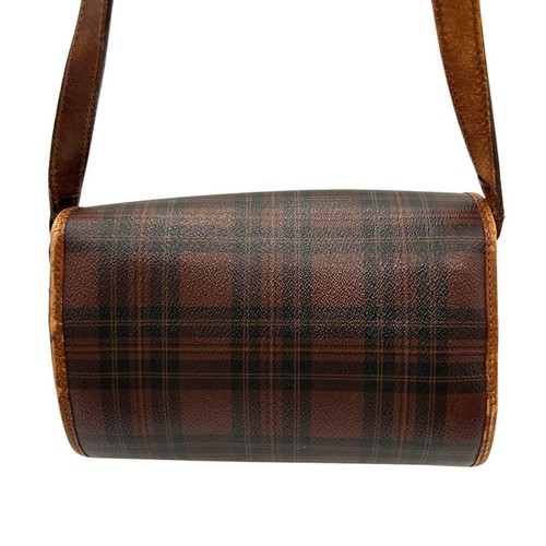 572 Polo Ralph Lauren Shoulder Bag Checked Brown Vintage Limited Edition VHTF Ra - Picture 4 of 14