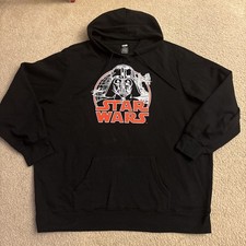 Star Wars Hoodie Mens 3XL /3TG/3EG Black Darth Vader Death Star Sweatshirt Movie