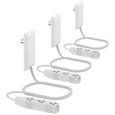 Listed Flat-Face Outlet Extender, 3 Receptacles