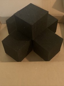 FoamRush Foam Pit Blocks/Cubes(Charcoal) 6" x 6" x 6" for Gym, Trampoline Arenas