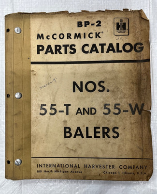 IH McCormick Nos. 55T & 55W Balers Parts Catalog BP-2