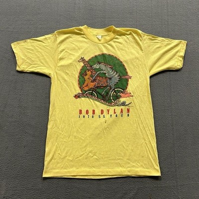 Vintage Bob Dylan 1978 Tour Yellow Cotton S to 5XL Shirt CL366