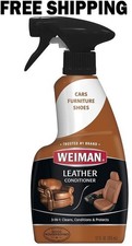 Weiman Leather Cleaner  Conditioner for Furniture Car Seats Shoes Purses 12oz
