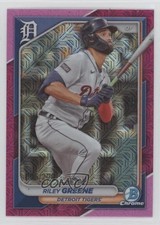 2024 Bowman Mega Box Chrome Fuchsia Mojo Refractor 6/299 Riley Greene #16 1dg6