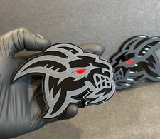 Goat Head Emblem Badges MULTICOLOR EYE ALPHA (2) BADGES Fender Angry Aggressive