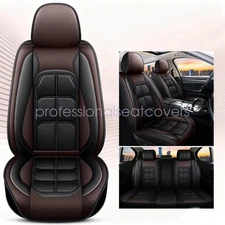 For Honda HR-V Luxury Leather Car 5 Seat Cover Full Set Front+Rear Protector Blk