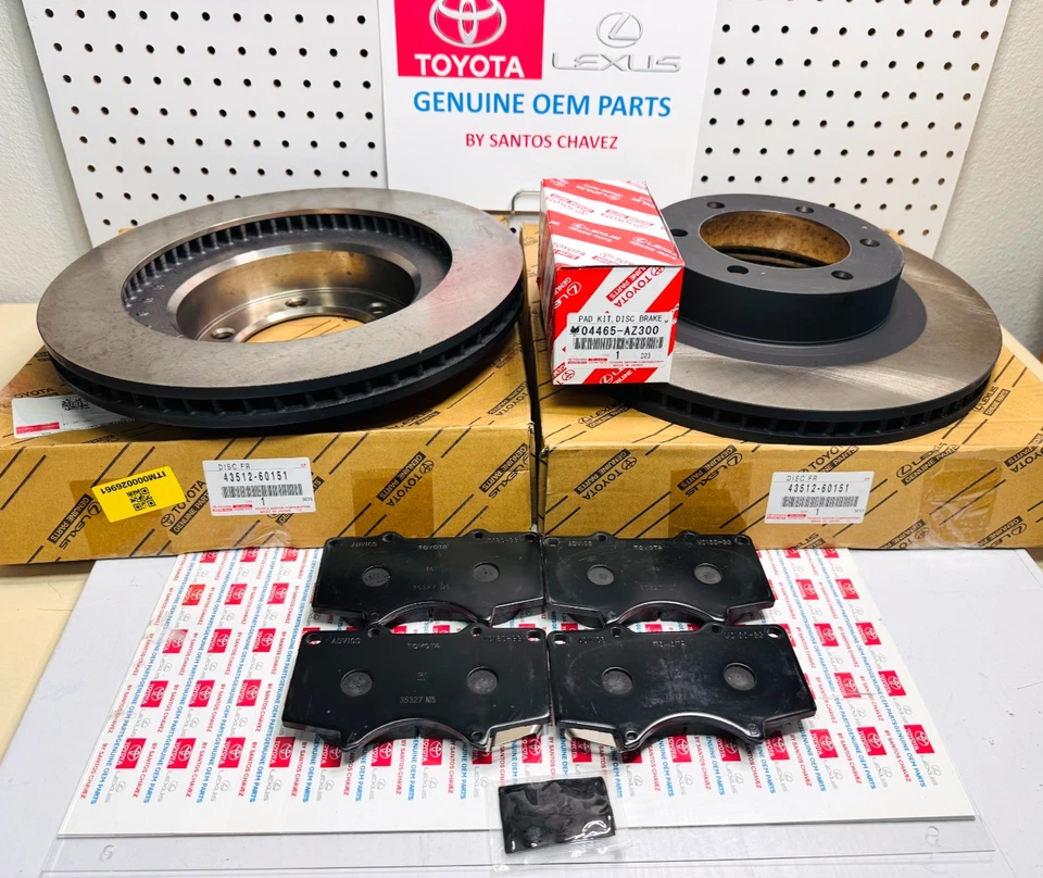 Rotores de freno delanteros 4RUNNER 2003-2009 + pastillas de freno pieza original OEM 43512-60151 Foto 2 de 4
