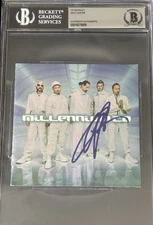 Nick Carter Backstreet Boys Signed Millenium CD Booklet BAS Slabbed Autograph