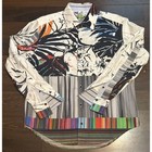 Robert Graham Limited Edition Mixed Media Art Shirt L XL
