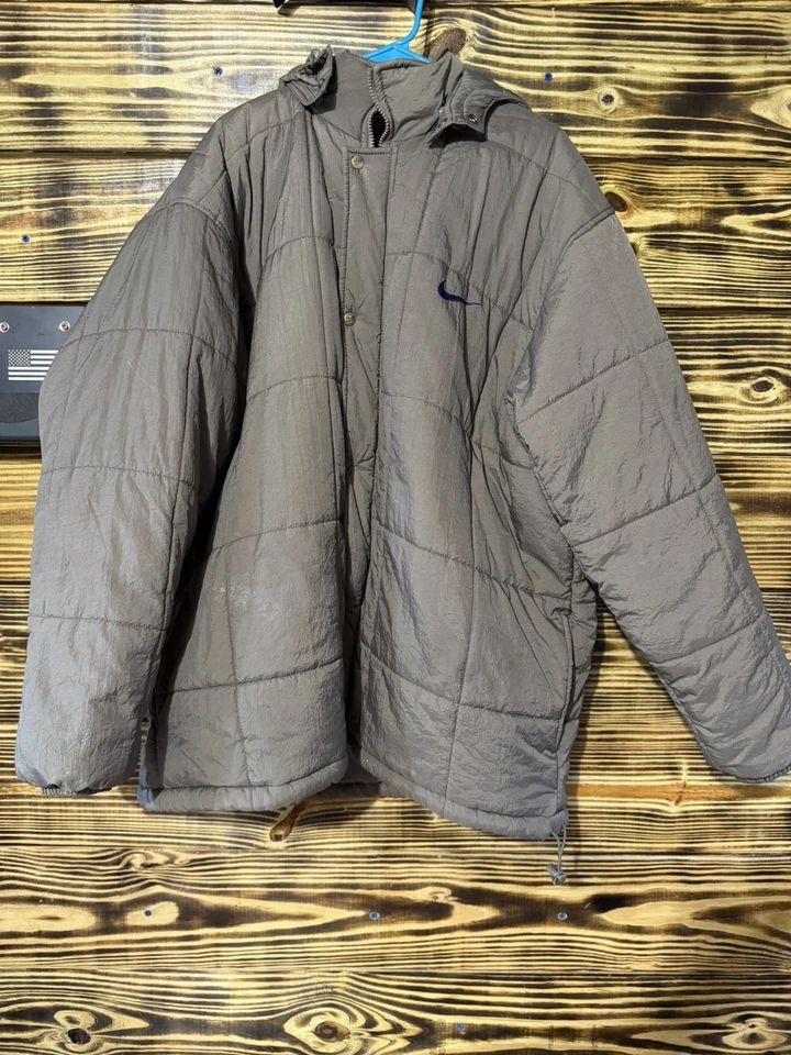 Abrigo de invierno Nike vintage para hombre XXL 2XL con capucha extraíble Foto 2 de 4