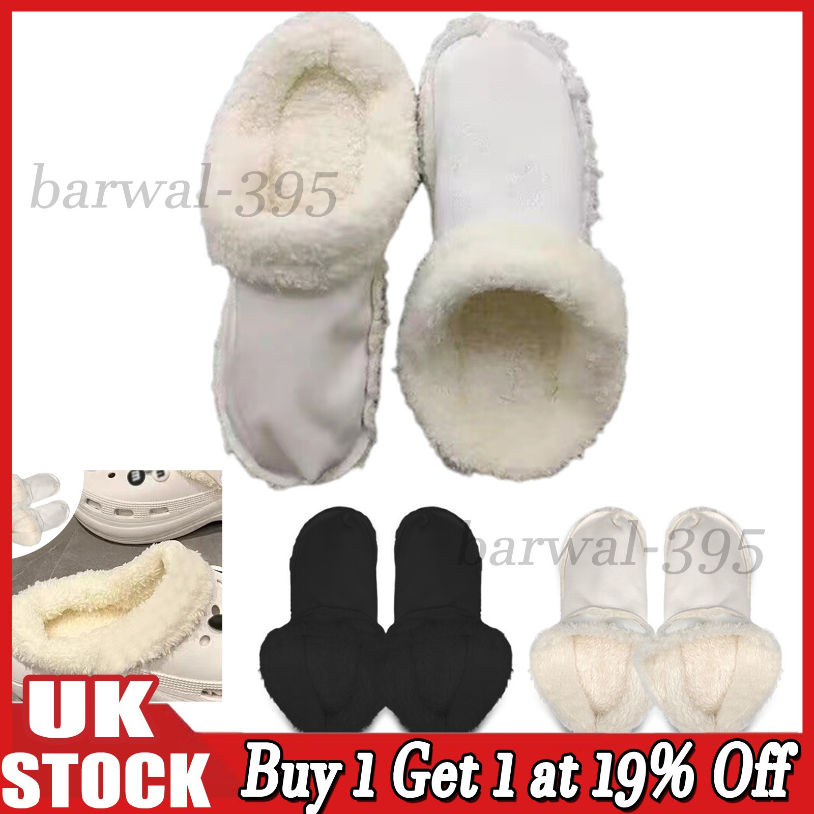 Replacement Fur Insoles Liners Winter Fleece Inserts For Croc Shoes Clogs
