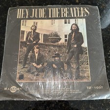 HEY JUDE THE BEATLES Taiwanese Taiwan Bootleg Vinyl Record TD-1037 RARE - READ