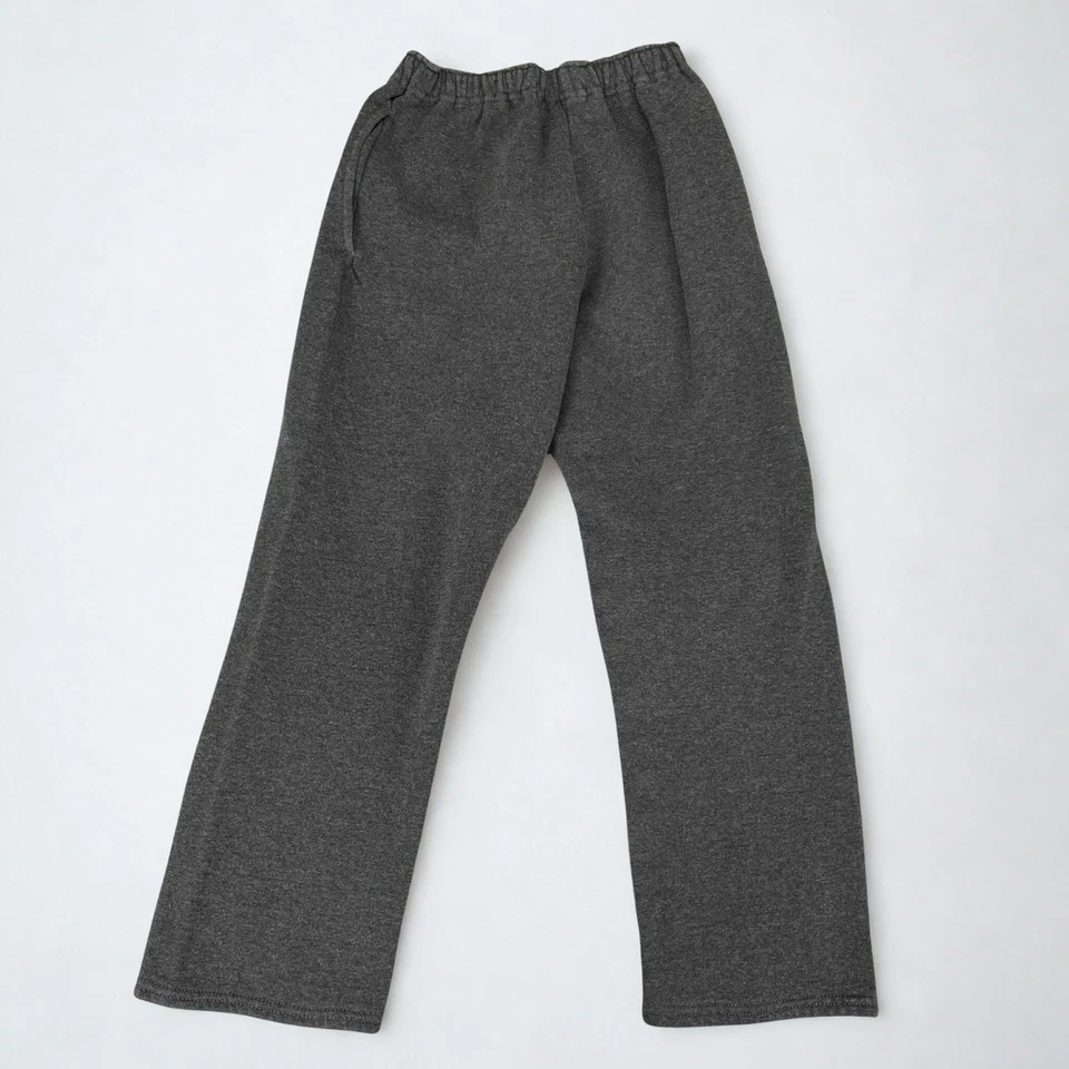Russell Athletic Sweatpants Youth Medium Straight Leg Fleece Gray Elastic Waist - Image 2 of 4