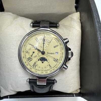 Stauer Graves '33 Automatic Watch - 27 Jewel - Multi-Function Calendar - Leather