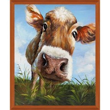 Adbrain Cute Cow Paint by Number Kit