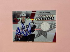 Philip Larsen 2010-11 Panini Certified Game Used Jersey IP Auto Autograph /99