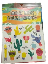Temporary Tattoos 30 Ct Cactus Themed. Motivational 