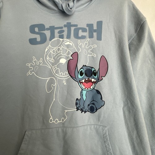 Disney Stitch Pullover Hoodie Blue Unisex XL (15-17) #0516 - Picture 2 of 11